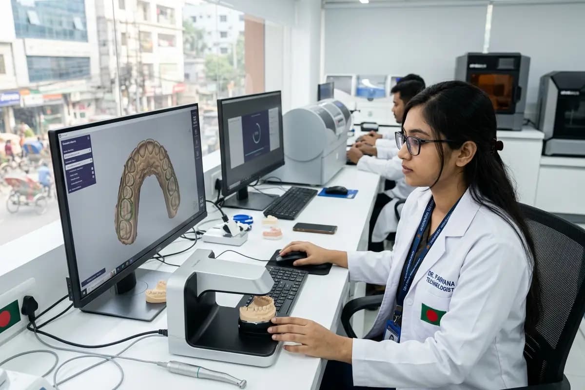 CAD design station at CNDL Global laboratory, Dhaka